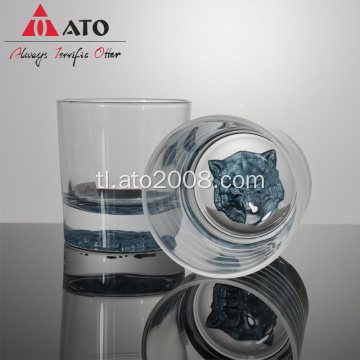 Round bottom whisky glass whisky water juice glass